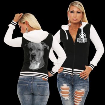 Mädels Baseballjacke Staffordshire Bullterrier BOSS Kapuzenjacke