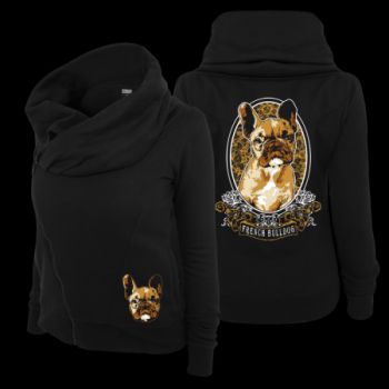 Mädels Schalkragen Jacke French Bulldog ART