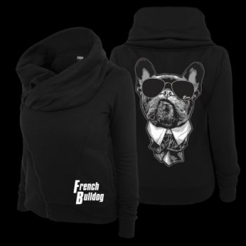 Mädels Schalkragen Jacke French Bulldog CHEF