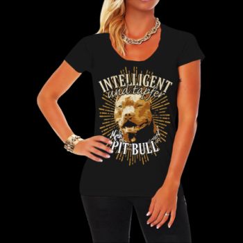 Mädels Shirt Pit Bull - Intelligent und Tapfer