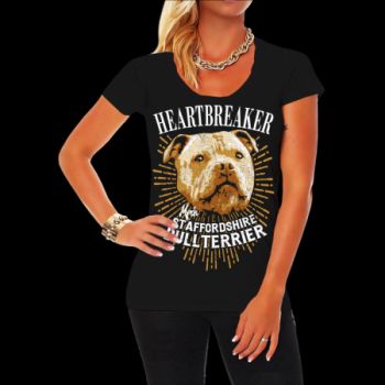 Mädels Shirt Staffordshire Bullterrier - Heartbreaker
