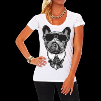 Mädels Shirt French Bulldog CHEF