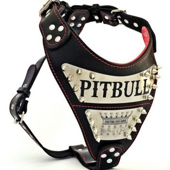 Metall Brustgeschirr Ledergeschirr American Pit Bull Terrier Geschirr Pitbull