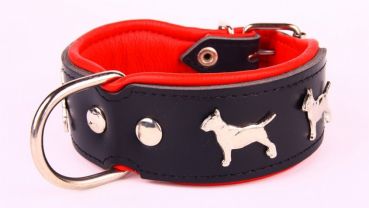 Motiv Halsband Bullterrier Miniature Bull Terrier 4cm breit Lederhalsband