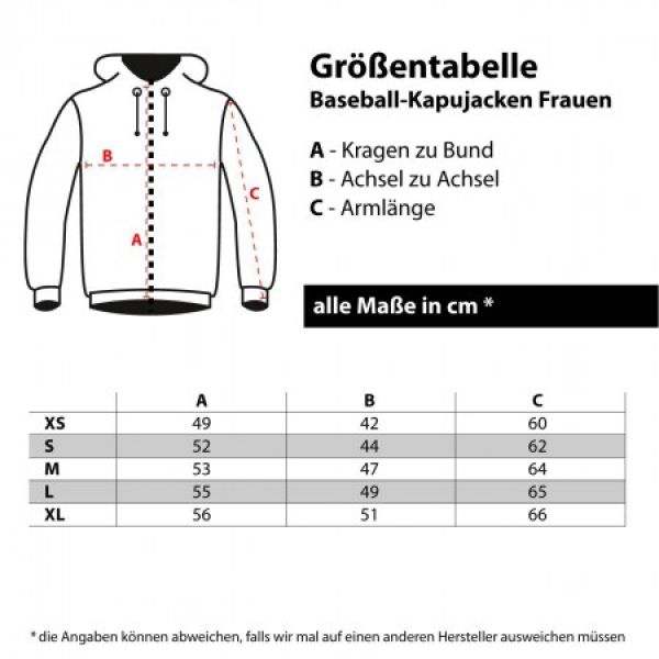 Mädels Baseballjacke ROTTWEILER deutsches Kulturgut Kapuzenjacke