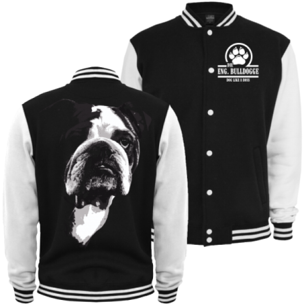 Baseball Jacke Englische Bulldogge BOSS Kapuzenjacke