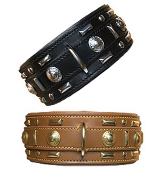 Lederhalsband Gladiator Molosser 6 cm breit