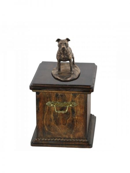 Urne American Staffordshire Terrier - 4028 Denkmal Statue Schatulle