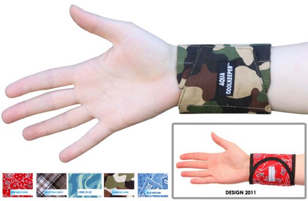 2 Pieces Pulskühler Kühlarmband Wristband Sportlerarmband für Erwachsene 