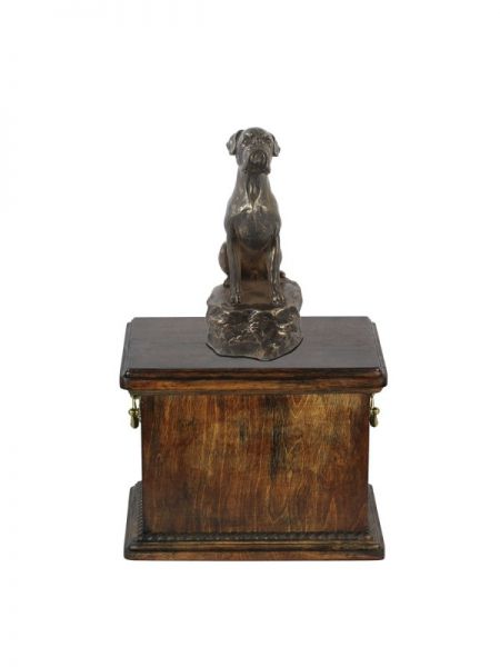 Urne Deutscher Boxer Hund - 4084 Denkmal Statue Schatulle