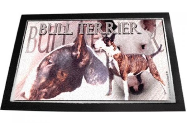 Designer Fussmatte Bullterrier 1 gestromt