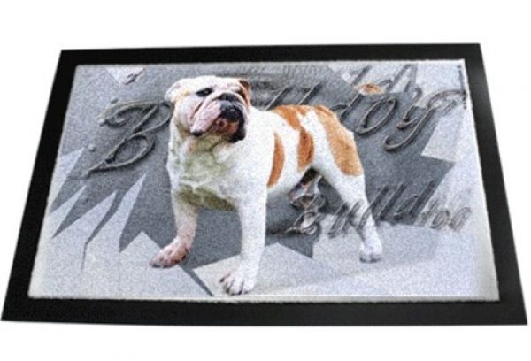 Fußabtreter Fußboden Matte Bulldogge Hund Home Security System Fils 75x25 cm NEU 