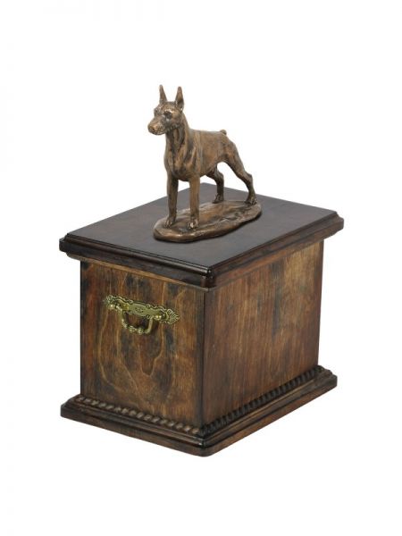 Urne Dobermann - 4048 Doberman Denkmal Statue Schatulle