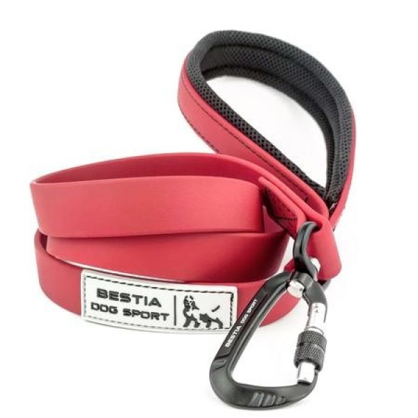 Leine für BESTIA DOG SPORT HALSBAND Rot