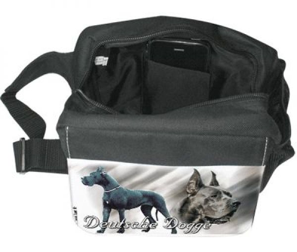 Gürteltasche / Bauchtasche Deutsche Dogge 4 schwarz / blau