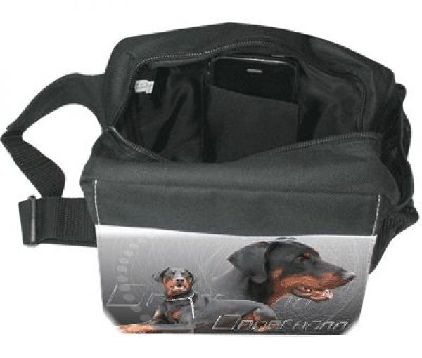 Gürteltasche / Bauchtasche Dobermann 3 unkupiert