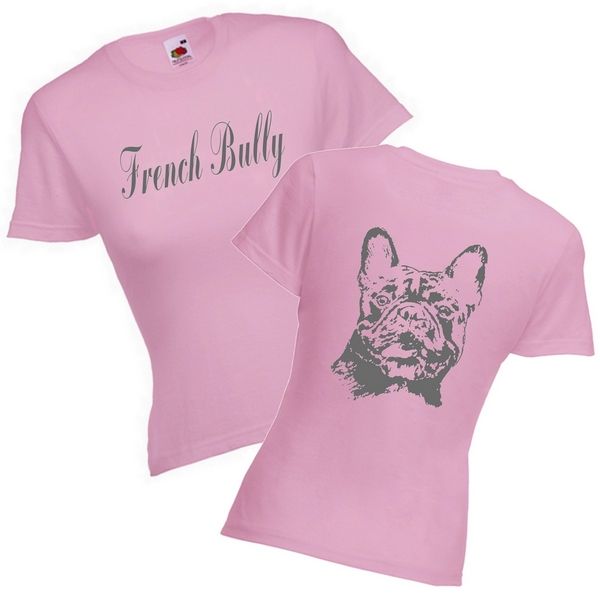 Girlie T-Shirt Motiv Französische Bulldogge 7