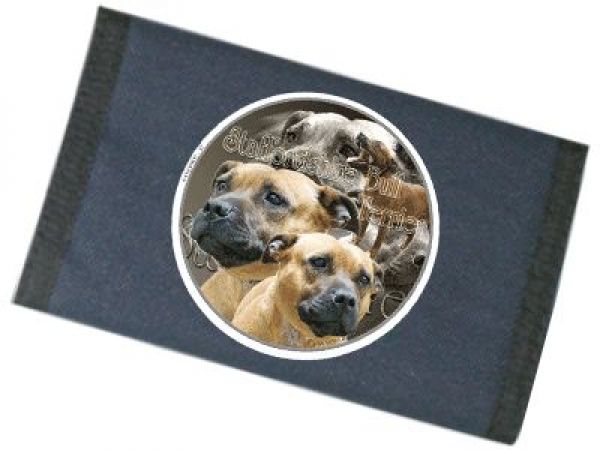 Männer Geldbörse Brieftasche Staffordshire Bullterrier 1 braun