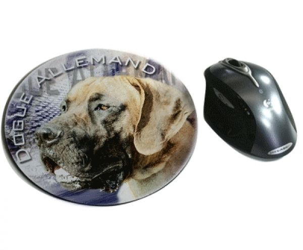 Mousepad Deutsche Dogge 5 Kopf gelb