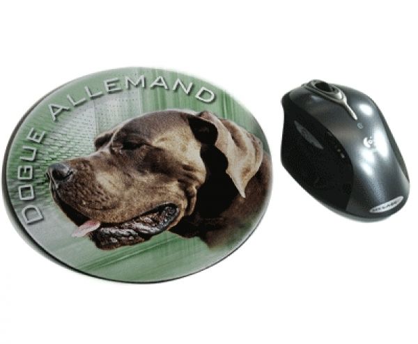 Mousepad Deutsche Dogge 9 Kopf blau