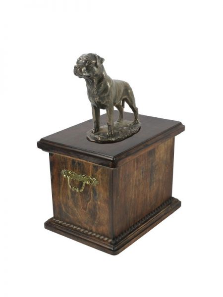 Urne Rottweiler - 4086 Denkmal Statue Schatulle