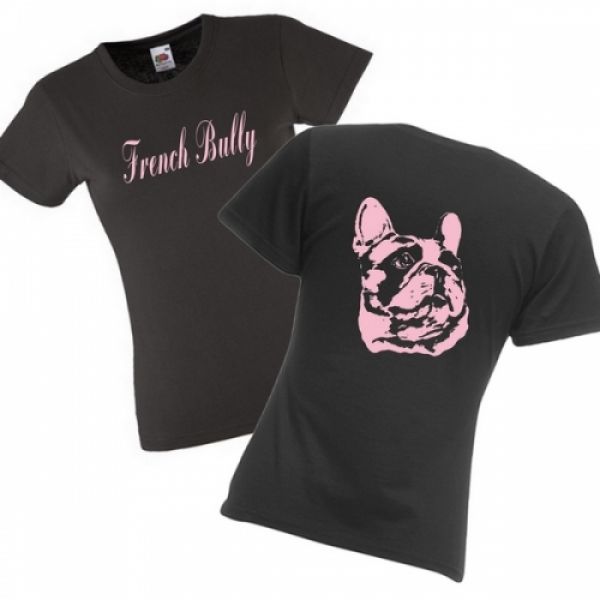 Girlie T-Shirt Motiv Französische Bulldogge 3