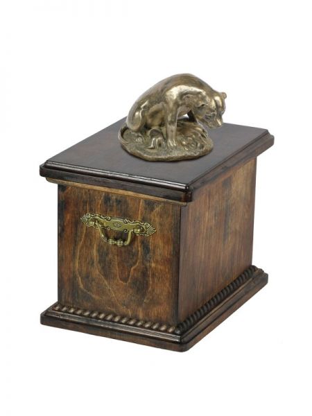 Urne Staffordshire Bull Terrier - 4052 Bullterrier Denkmal Statue Schatulle