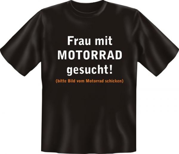 T-shirt Frau mit Motorrad gesucht !