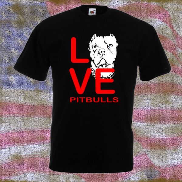 T-shirt Love Pit Bull 1