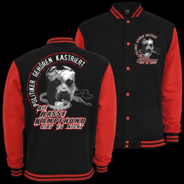 Baseballjacke Die Rasse Kampfhund gibt es nicht Kapuzenjacke