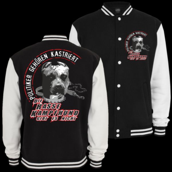 Baseballjacke Die Rasse Kampfhund gibt es nicht Kapuzenjacke