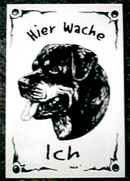 Warnschild Rottweiler