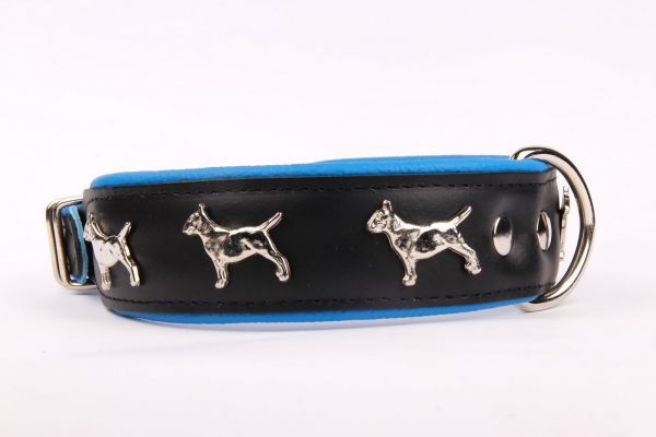 Motiv Halsband Bullterrier Miniature Bull Terrier 4cm breit Lederhalsband