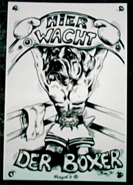 Warnschild Boxer