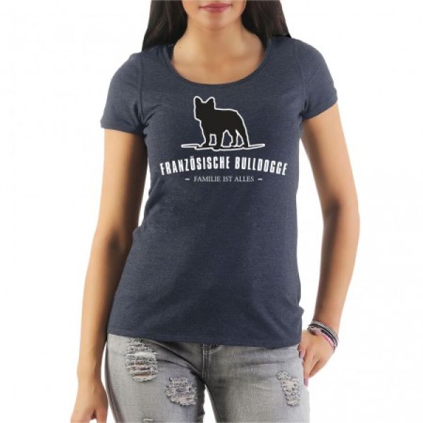 Mädels Shirt Französische Bulldogge - Familie ist alles