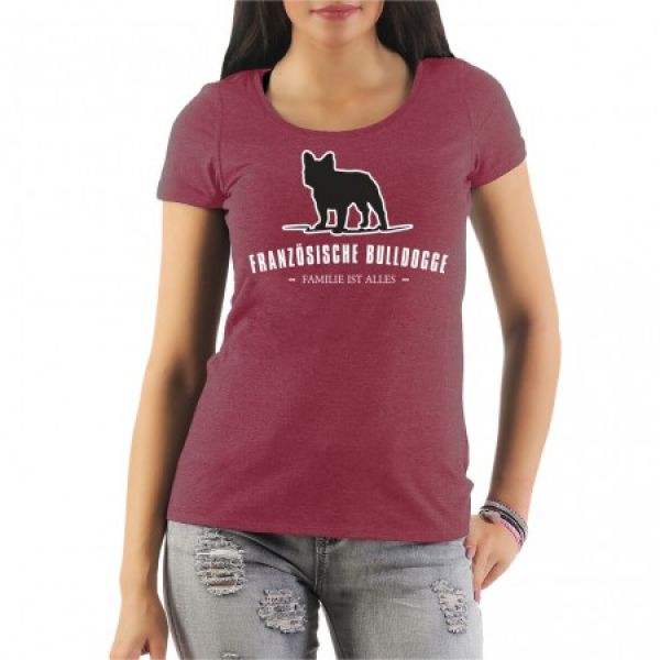 Mädels Shirt Französische Bulldogge - Familie ist alles