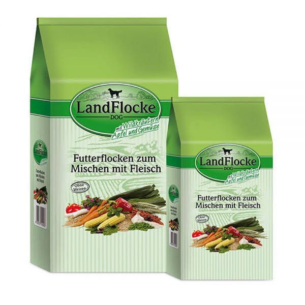 Landfleisch Landflocke Wildkräuter & Apfel 1,5kg ideal für Barf Fleisch