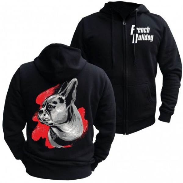 Kapuzenjacke Hoodie - French Bulldog Painting