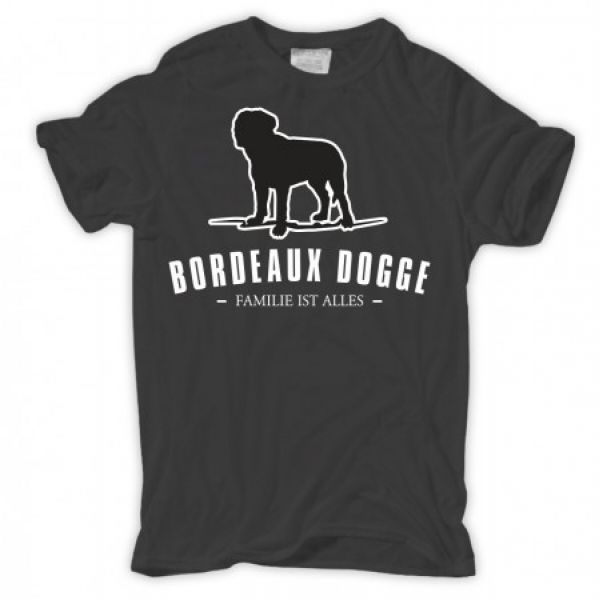 Männer T-Shirt Bordeaux Dogge - Familie ist alles