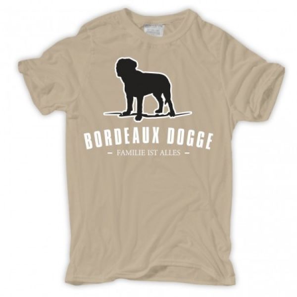 Männer T-Shirt Bordeaux Dogge - Familie ist alles