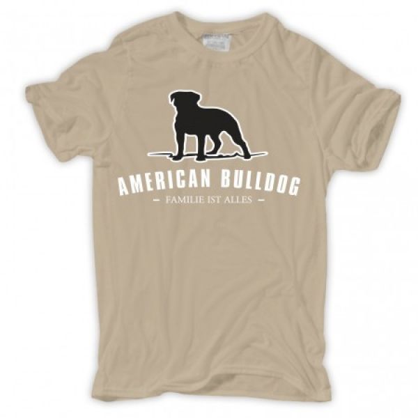 Männer T-Shirt American Bulldog - Familie ist alles