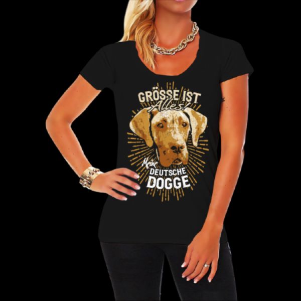 Mädels Shirt Deutsche Dogge - Größe ist alles