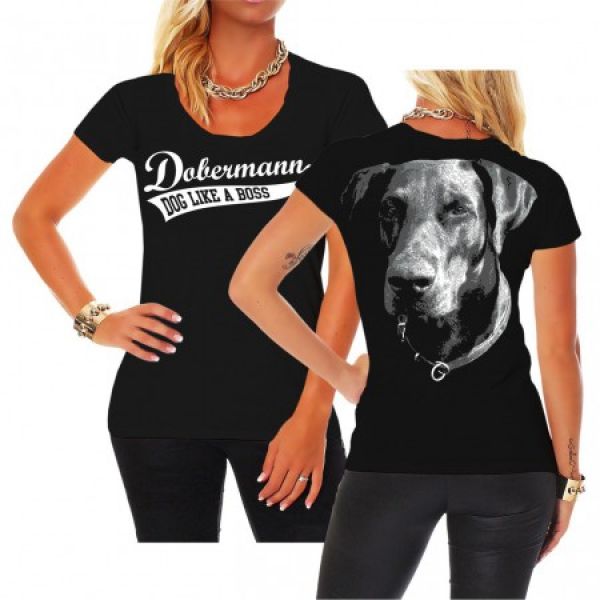 Mädels Shirt Dobermann UNKUPIERT BOSS