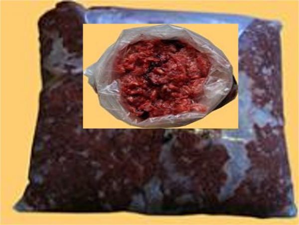 Rind Geflügel Frischfleisch (tiefgefroren) Frostfleisch Hunde Futter Barf Fleisch