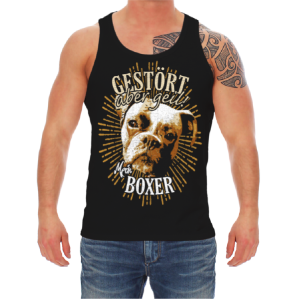 T-Shirt Boxer - gestört aber geil