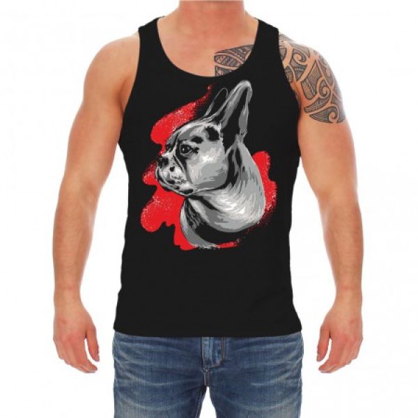 T-Shirt French Bulldog Painting